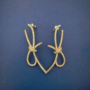 Silver Bow/Knot Earrings